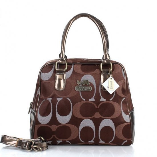 Coach Georgie In Signature Medium Coffee Satchels ETZ | Women